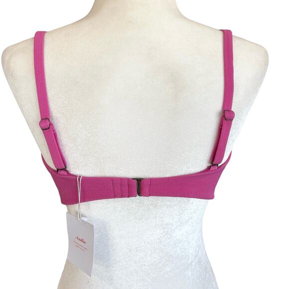 Andie The Capri Swim Top Size XL Color Orchid Pink Bandeau Straps NWT - Picture 4 of 15